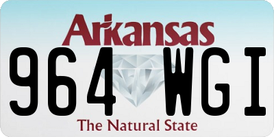 AR license plate 964WGI