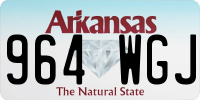 AR license plate 964WGJ