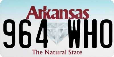 AR license plate 964WHO