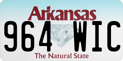 AR license plate 964WIC