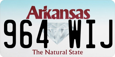AR license plate 964WIJ