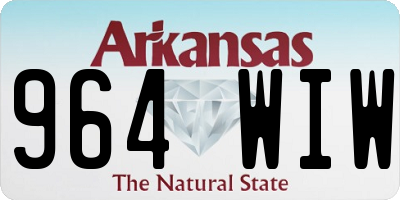 AR license plate 964WIW