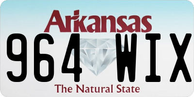 AR license plate 964WIX