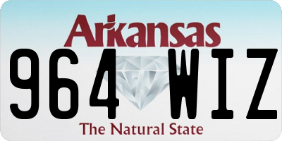 AR license plate 964WIZ