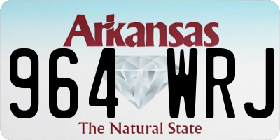 AR license plate 964WRJ
