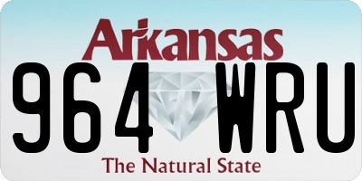 AR license plate 964WRU