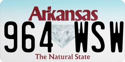 AR license plate 964WSW