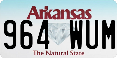AR license plate 964WUM