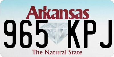 AR license plate 965KPJ