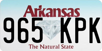 AR license plate 965KPK