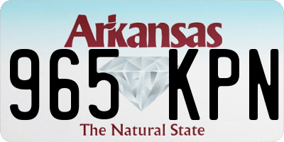 AR license plate 965KPN