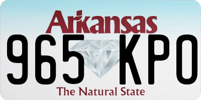 AR license plate 965KPO