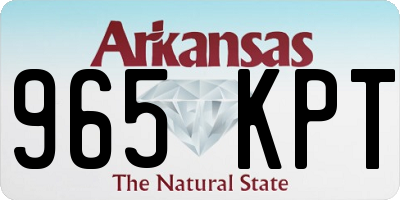 AR license plate 965KPT