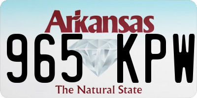 AR license plate 965KPW