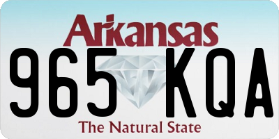 AR license plate 965KQA