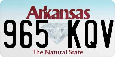 AR license plate 965KQV