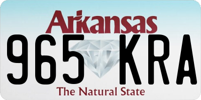 AR license plate 965KRA