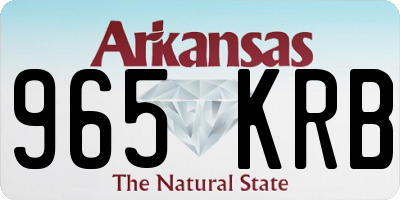 AR license plate 965KRB