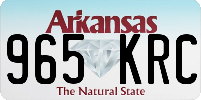 AR license plate 965KRC