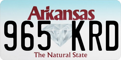 AR license plate 965KRD