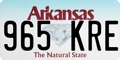 AR license plate 965KRE