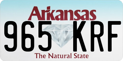 AR license plate 965KRF