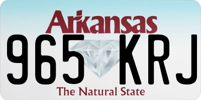 AR license plate 965KRJ