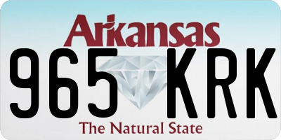 AR license plate 965KRK