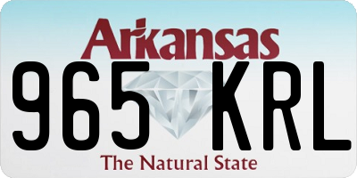 AR license plate 965KRL