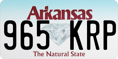 AR license plate 965KRP