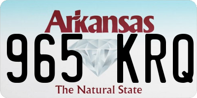 AR license plate 965KRQ