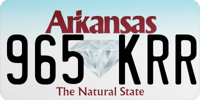 AR license plate 965KRR