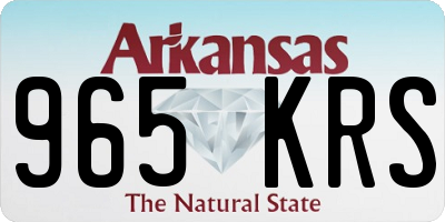 AR license plate 965KRS