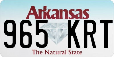 AR license plate 965KRT