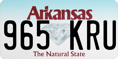 AR license plate 965KRU