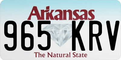 AR license plate 965KRV