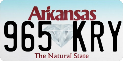 AR license plate 965KRY