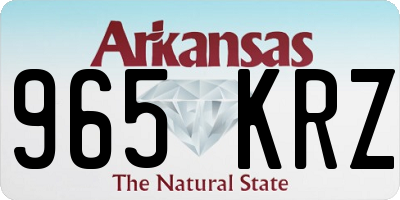 AR license plate 965KRZ