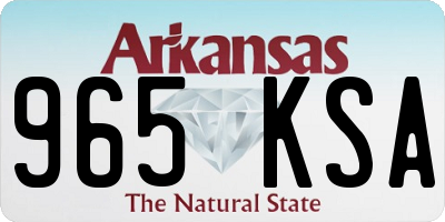 AR license plate 965KSA