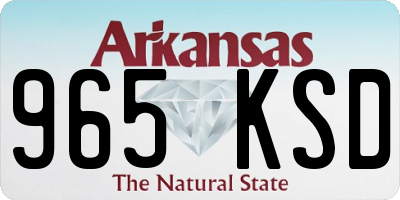 AR license plate 965KSD