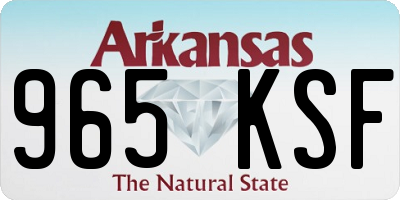 AR license plate 965KSF