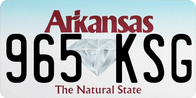 AR license plate 965KSG