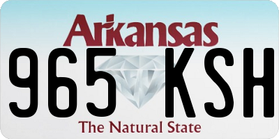 AR license plate 965KSH