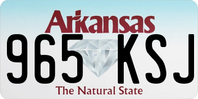 AR license plate 965KSJ
