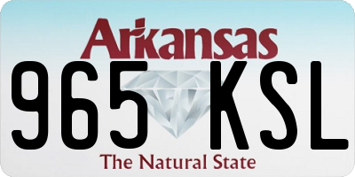 AR license plate 965KSL