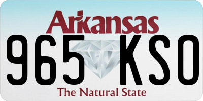 AR license plate 965KSO