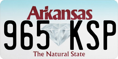 AR license plate 965KSP