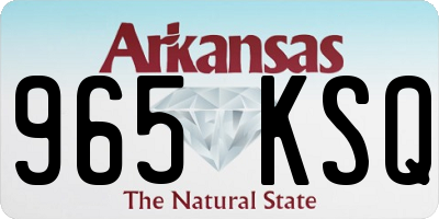 AR license plate 965KSQ