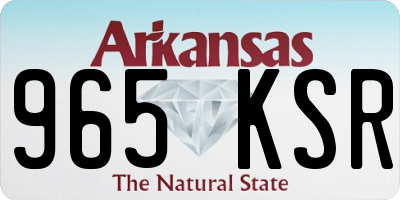 AR license plate 965KSR