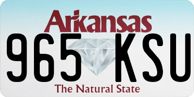 AR license plate 965KSU